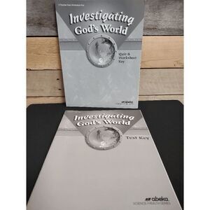 Abeka Investigating God's World Quiz and Worksheet Key / Test Key 4th Ed.